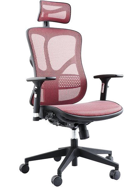 Office Chair MOSH AIRFLOW-526 Red Lateral view