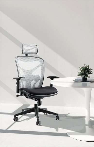 Bürostuhl MOSH AIRFLOW-601 schwarz/weiß Lifestyle