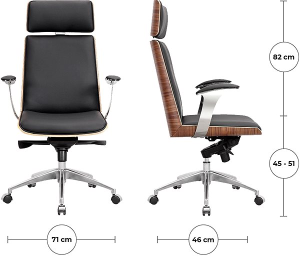 Office Chair MOSH WUD Classic 133BL black ...