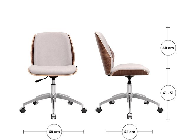 Office Chair MOSH WUD Classic 91GR grey ...