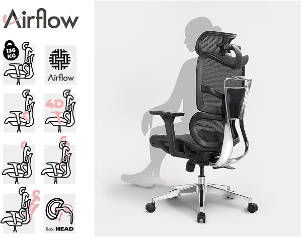 Office Chair MOSH Airflow 690 black ...