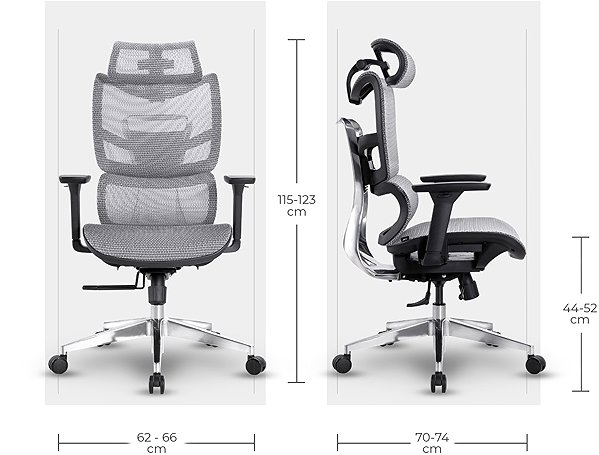 Office Chair MOSH Airflow 690 black/white ...