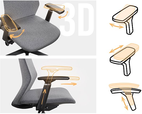 Office Chair MOSH Airflow 502 grey ...