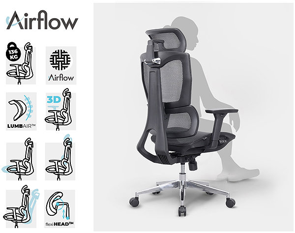 Office Chair MOSH Airflow 686 black ...