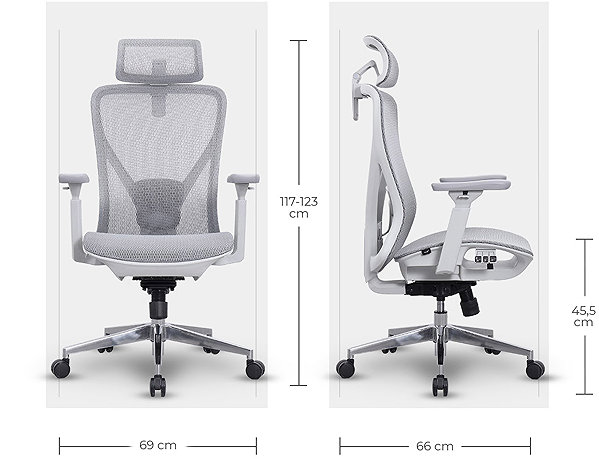 Office Chair MOSH Airflow 650 grey ...