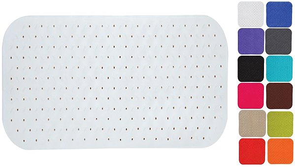 Anti-slip bath mat MSV Anti-slip bath mat Class, white, 36 × 65 cm .