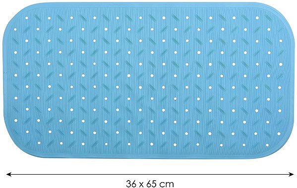 Anti-slip bath mat MSV Anti-slip bath mat Class, sky blue, 36 × 65 cm .