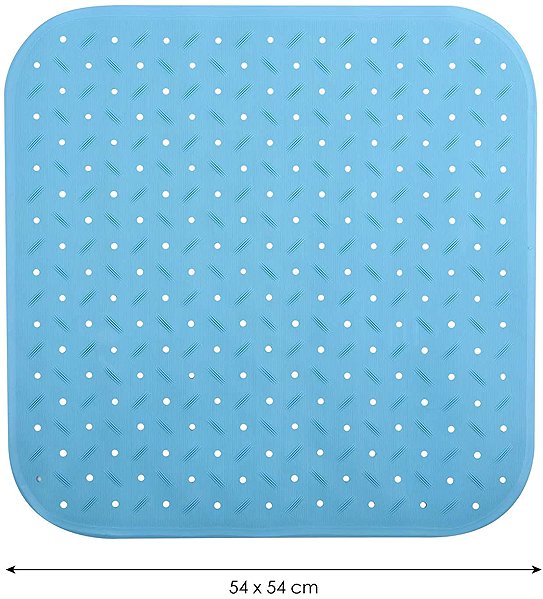 Anti-slip bath mat MSV anti-slip shower mat Class, sky blue, 54 × 54 cm .