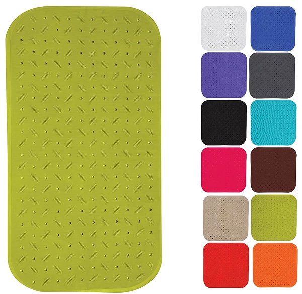 Anti-slip bath mat MSV anti-slip bath mat Class, green, 36 × 76 cm .