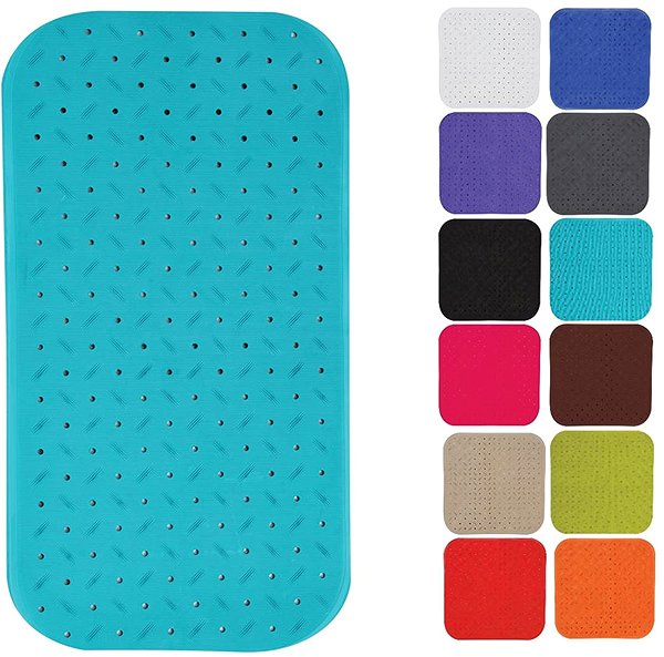 Anti-slip bath mat MSV Anti-slip bath mat Class, sky blue, 36 × 76 cm .