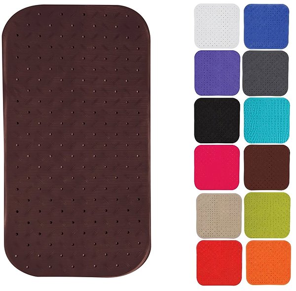 Anti-slip bath mat MSV anti-slip bath mat Class, brown, 36 × 76 cm .