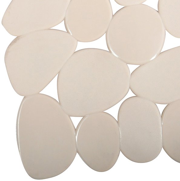 Anti-slip bath mat MSV anti-slip shower mat Galets, beige, 53 × 53 cm .