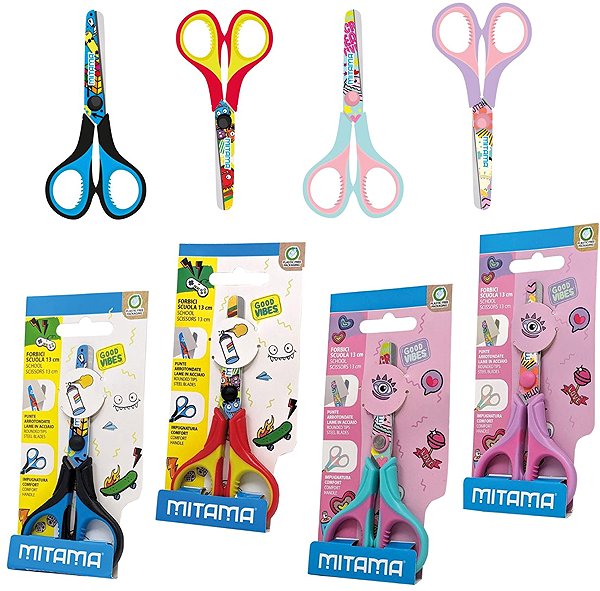 Kinderschere MITAMA GOOD VIBES lila/rosa, 13 cm ...