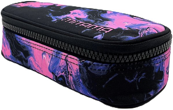 MITAMA filled school pencil case, pink - black.
