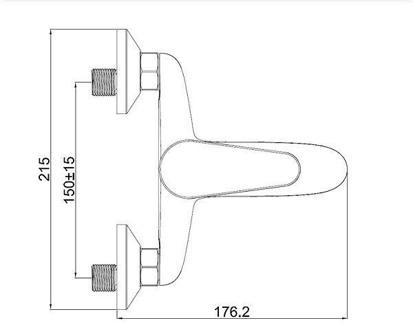 Tap Metalac Easy T03262 Bathtub mixer, 150 mm ...