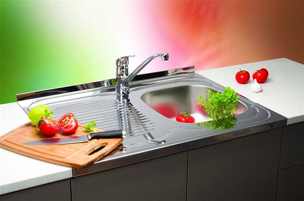 Rozsdamentes mosogató Metalac Inko rozsdamentes acélból készült dupla mosogató Standard 2D, 800 × 600 mm ...