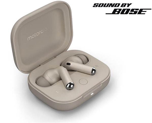 Bezdrôtové slúchadlá Motorola Moto Buds+ (Sound by BOSE) Beach Sand ...