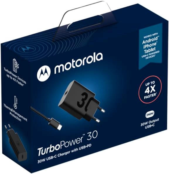 Nabíječka do sítě Motorola TurboPower 30W USB-C w/ 1m C-C cable ...