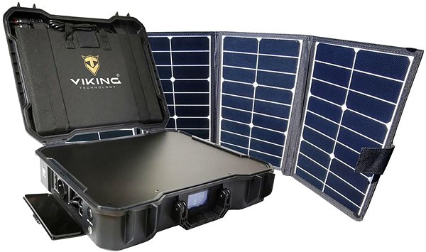 Nabíjacia stanica Viking Súprava batériová generátor Viking X-1000, solárny panel X80 a 2× solárny panel SCM135 ...