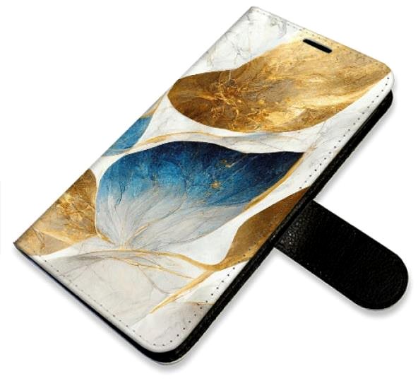 Kryt na mobil iSaprio GoldBlue Leaves na iPhone 15 ...