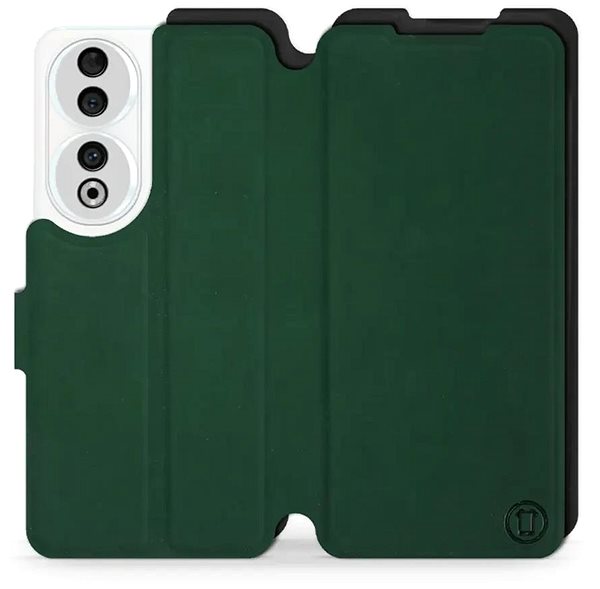Puzdro na mobil Mobiwear Soft Touch flip na Honor 90 5G – Zelené & Čierne ...