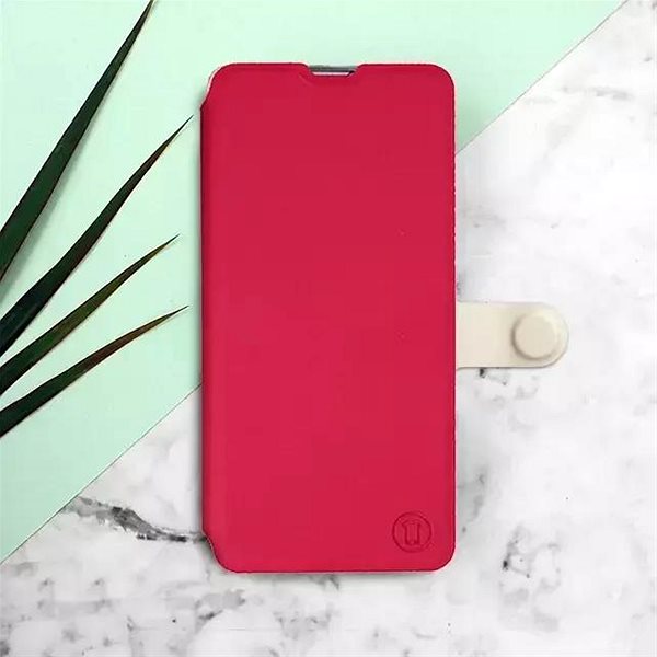 Puzdro na mobil Mobiwear Soft Touch flip na Honor 90 Lite 5G – Červené & Béžové ...