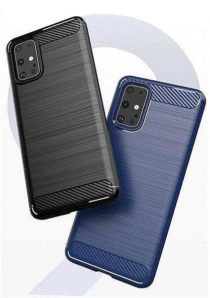 Puzdro na mobil Carbon Case Flexible gumové puzdro na Samsung Galaxy S20 Ultra, modré ...