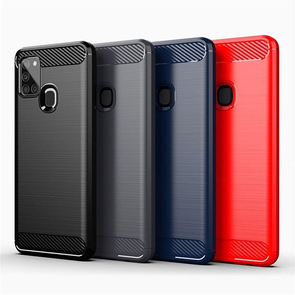 Kryt na mobil Carbon Case Flexible silikónový kryt na Samsung Galaxy A21s, modrý ...