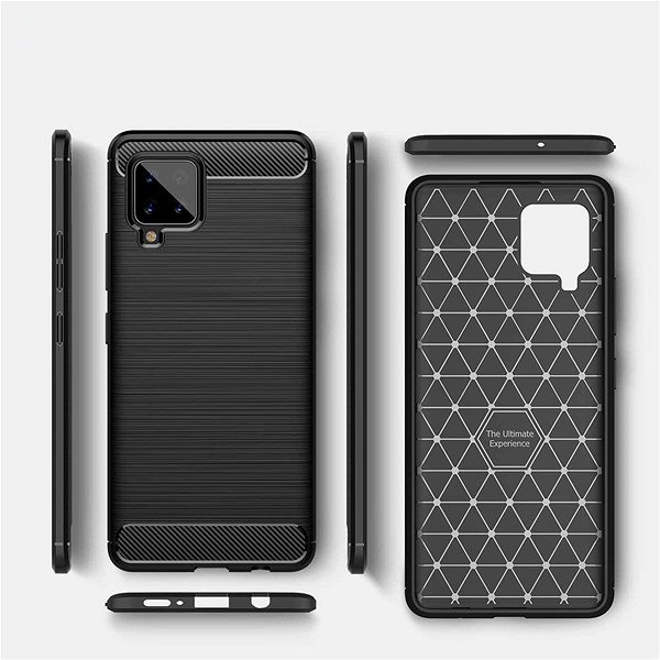 Kryt na mobil Carbon Case Flexible silikónový kryt na Samsung Galaxy A42 5G, modrý ...