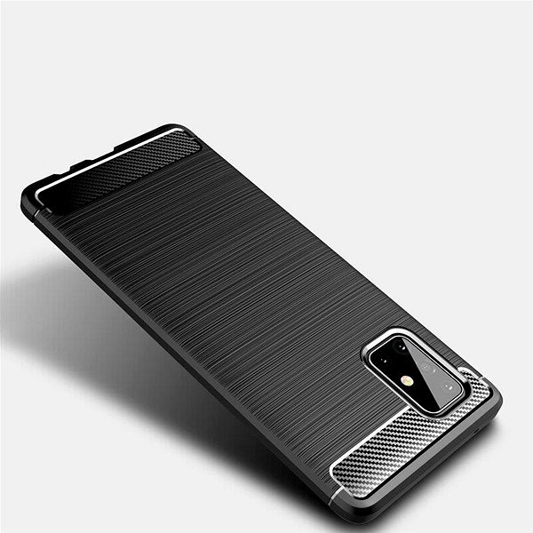 Kryt na mobil Carbon Case Flexible silikónový kryt na Samsung Galaxy M31s, čierny ...