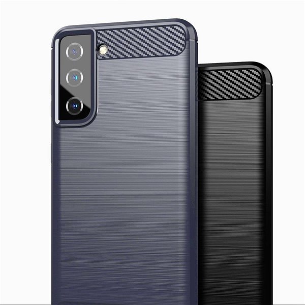 Kryt na mobil Carbon Case Flexible silikónový kryt na Samsung Galaxy S21 FE, čierny ...