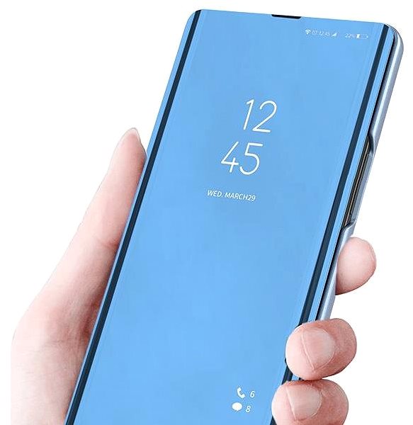 Puzdro na mobil Clear View knižkové puzdro na Samsung Galaxy A72, modré ...
