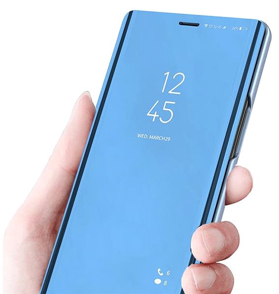 Puzdro na mobil Clear View knižkové puzdro na Samsung Galaxy S21 FE, čierne ...