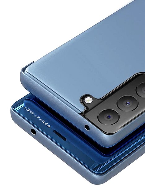 Puzdro na mobil Clear View knižkové puzdro na Samsung Galaxy S21 FE, modré ...