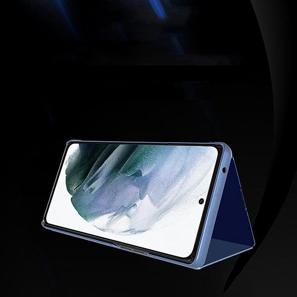 Puzdro na mobil Clear View knižkové puzdro na Samsung Galaxy S22 Ultra, modré ...