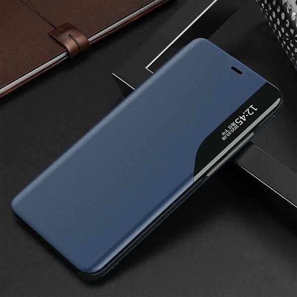 Pouzdro na mobil Eco Leather View knížkové pouzdro na iPhone 13 mini, modré ...