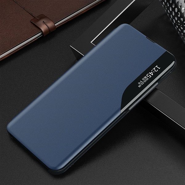 Puzdro na mobil Eco Leather View knižkové puzdro na Xiaomi Poco M4 Pro 5G, modré ...