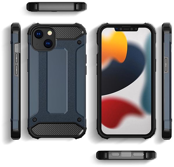Kryt na mobil Hybrid Armor plastový kryt na iPhone 13 mini, černý ...