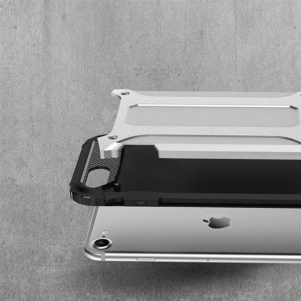 Kryt na mobil Hybrid Armor plastový kryt na iPhone 7/8/SE 2020, čierny ...