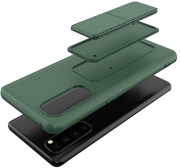Kryt na mobil Kickstand silikónový kryt na Oppo Reno 4 Pro 4G/5G, čierny ...