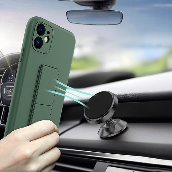 Kryt na mobil Kickstand silikonový kryt na Samsung Galaxy A11 / M11, modrý ...