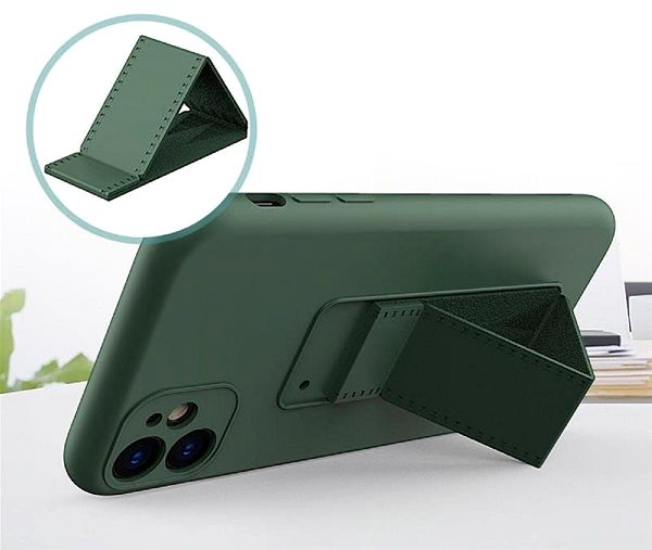 Kryt na mobil Kickstand silikonový kryt na Samsung Galaxy A11 / M11, modrý ...