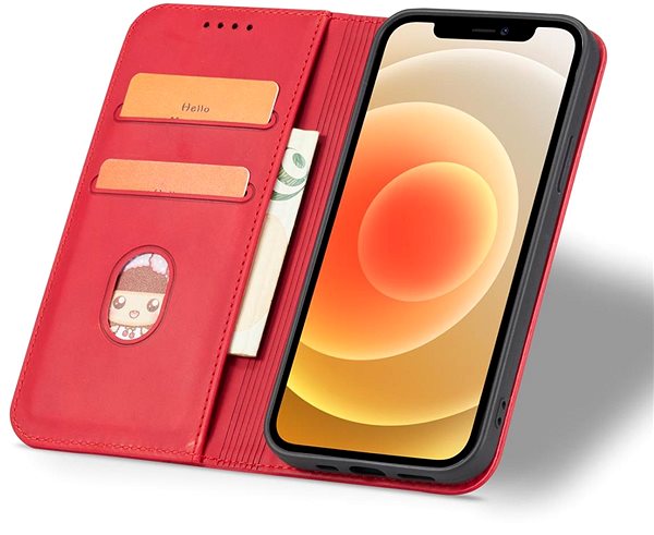 Puzdro na mobil Magnet Fancy knižkové kožené puzdro na iPhone 12 Pro Max, červené ...