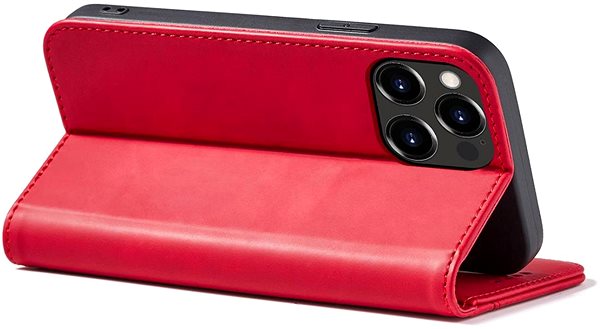 Puzdro na mobil Magnet Fancy knižkové kožené puzdro na iPhone 13 Pro, červené ...