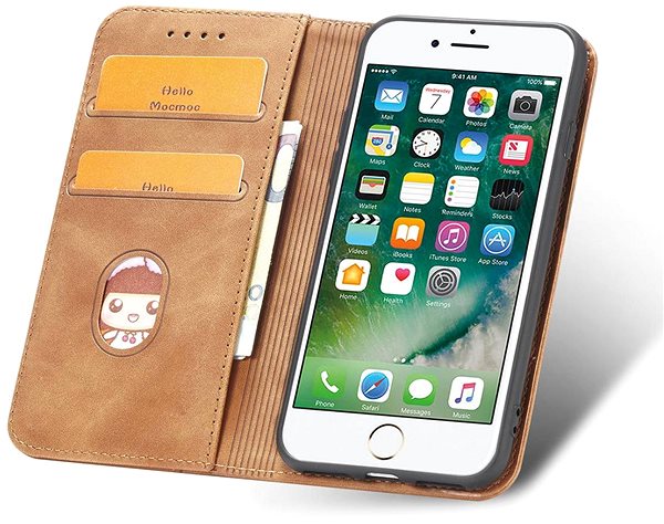 Puzdro na mobil Magnet Fancy knižkové kožené puzdro na iPhone 7/8/SE 2022/SE 2020, hnedé ...