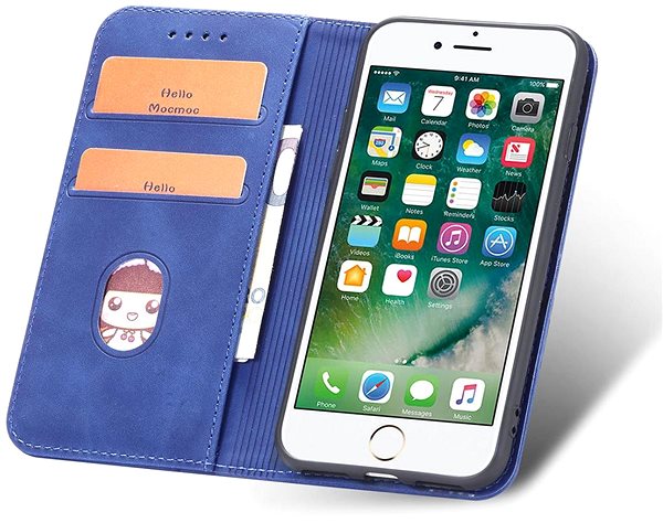 Puzdro na mobil Magnet Fancy knižkové kožené puzdro na iPhone 7/8/SE 2022/SE 2020, modré ...