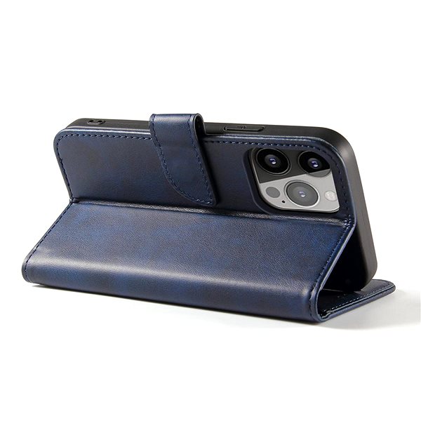 Puzdro na mobil Magnet knižkové kožené puzdro na iPhone 13, modré ...