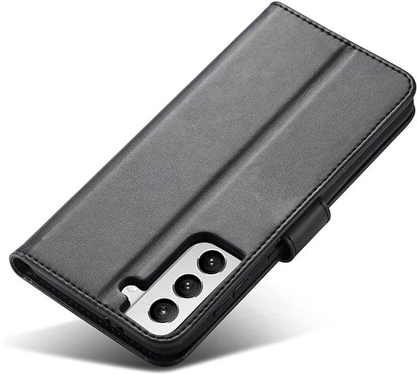 Puzdro na mobil Magnet knižkové kožené puzdro na Samsung Galaxy S22 Ultra, čierne ...