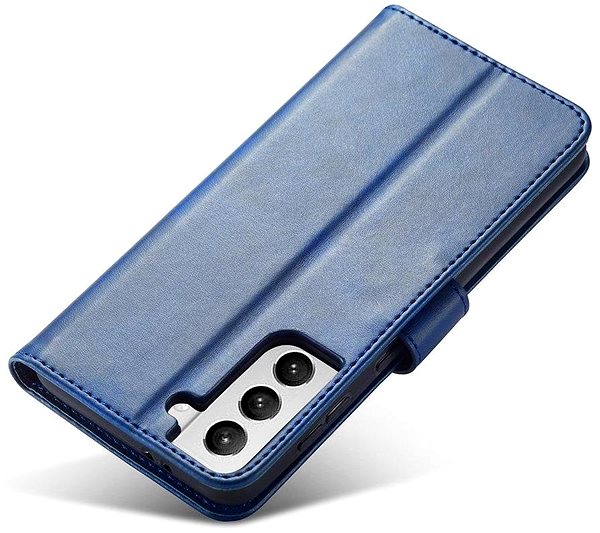 Puzdro na mobil Magnet knižkové kožené puzdro na Samsung Galaxy S22 Ultra, modré ...