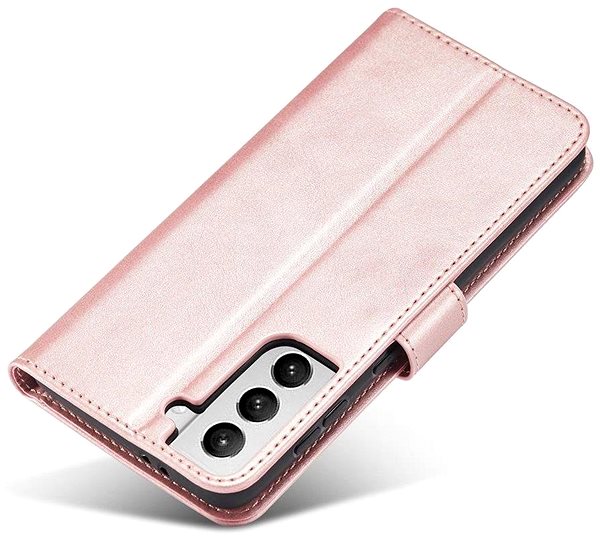 Puzdro na mobil Magnet knižkové kožené puzdro na Samsung Galaxy S22 Ultra, ružové ...